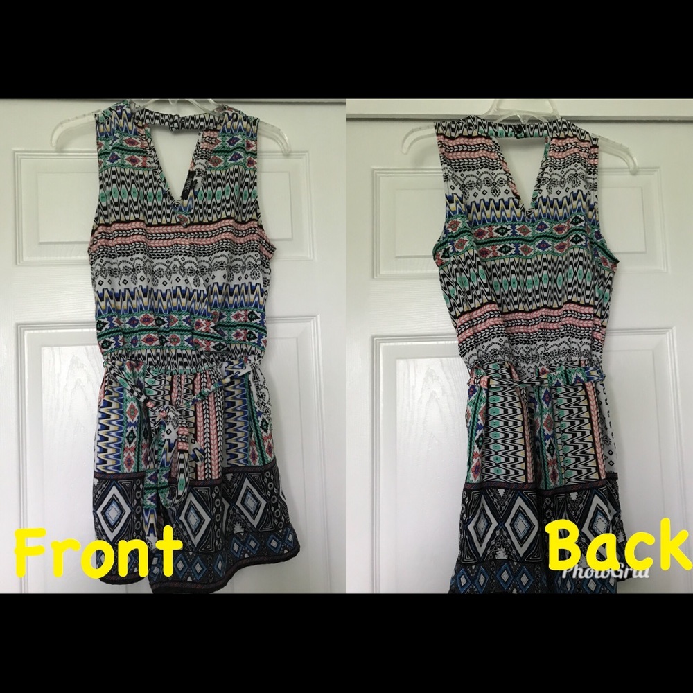 Aztec patterned romper